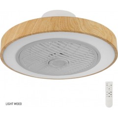 Gruppe CMBF-FS6008 Ανεμιστήρας Οροφής 50cm με Φως και Τηλεχειριστήριο Light Wood